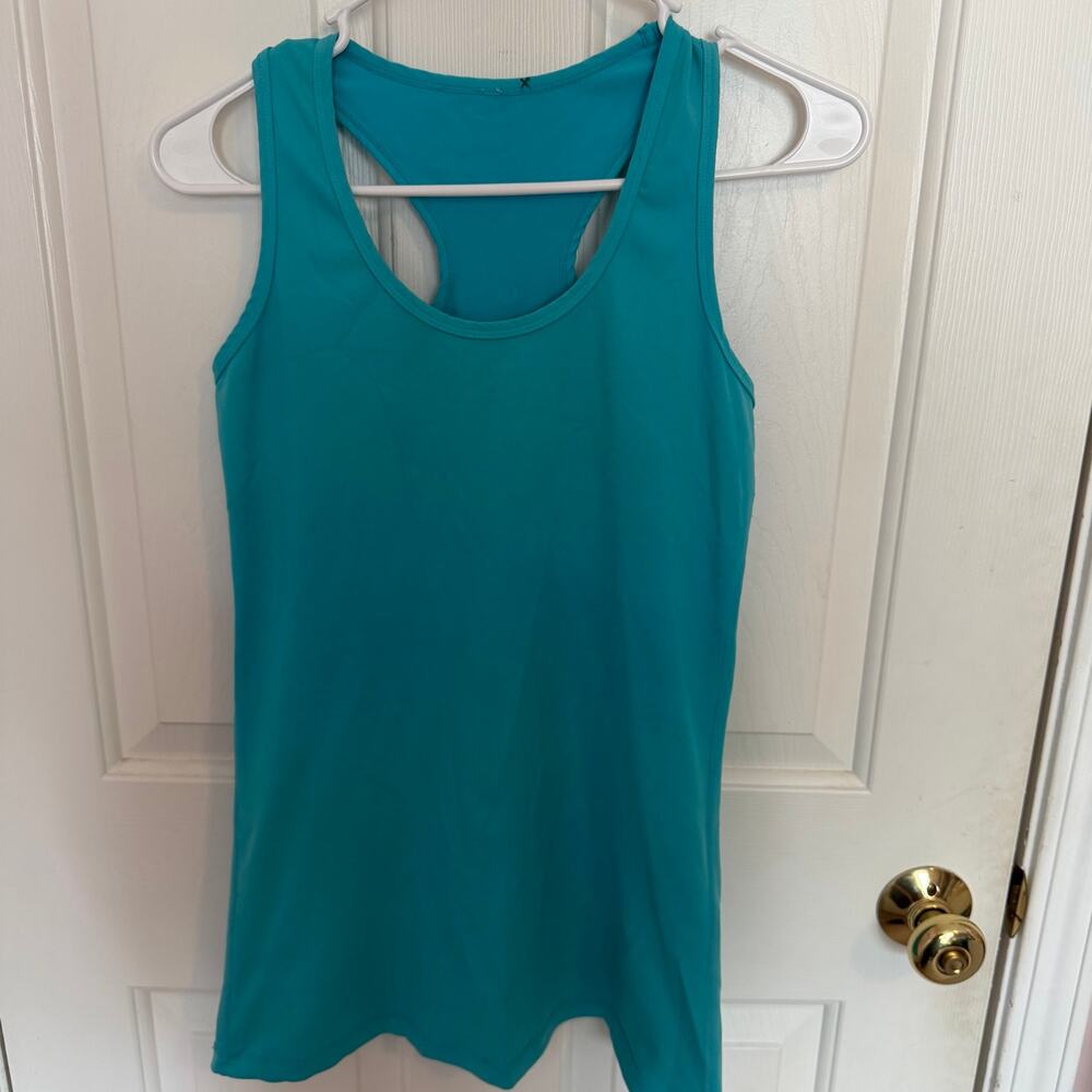 Lululemon Teal Blue Racerback Tank Top Women's 8